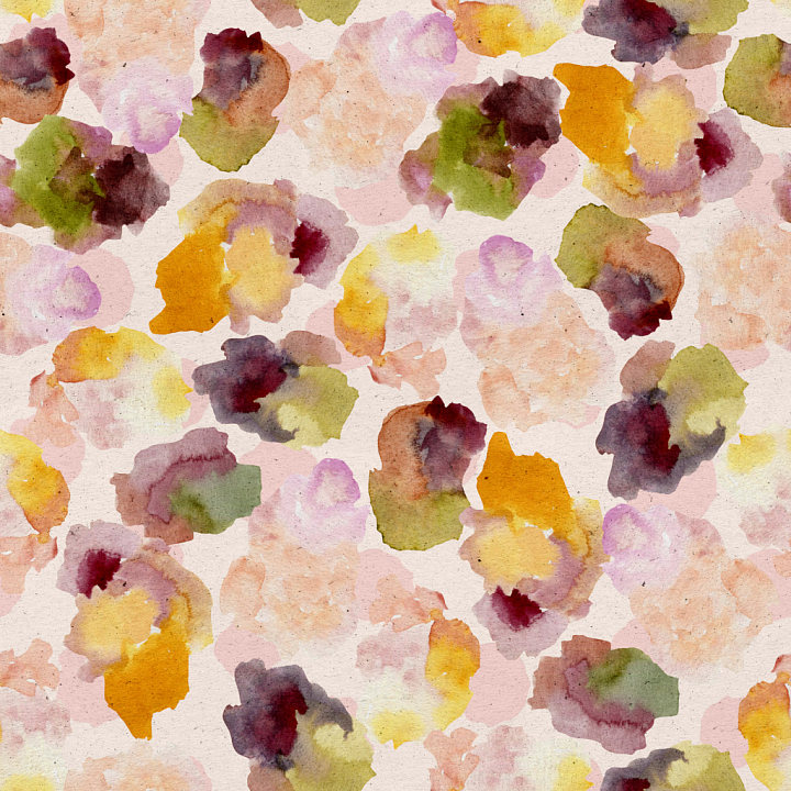 Watercolor Featuring Multicolored Floral Blotches seamless PBR texture preview