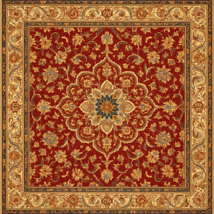 Shiny Oriental Carpet seamless PBR texture preview