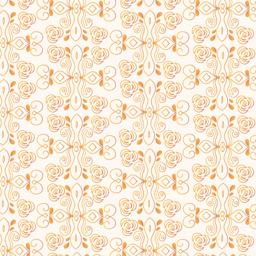 Seamless 3D PBR White Fabric Texture with Golden Floral Ornament Pattern