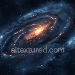 seamless Seamless 3D Spiral Galaxy PBR Texture with Glowing Nebula Clouds and Starfield texture 8k free download PBR