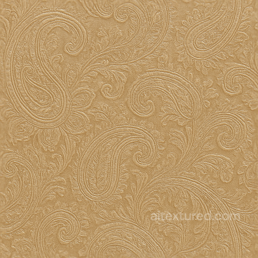 Paisley Brocade Wallpaper With Raised Silk Sheen Finish seamless Wallpaper PBR texture