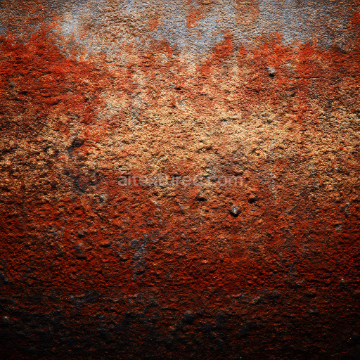 Seamless 3D Rusted Metal Cracked and Corroded PBR Texture with Rough Pitting