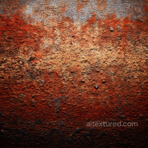 Rusted Metal Cracked and Corroded PBR Texture with Rough Pitting seamless Rust PBR texture