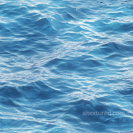 Water PBR Texture Featuring Realistic Ocean Surface with Dynamic Waves and Shimmering Hig… Water texture preview