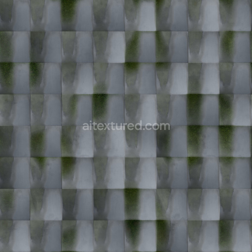 Roof Tile Seamless Pbr Texture Weathered Gray Matte Durable Industrial