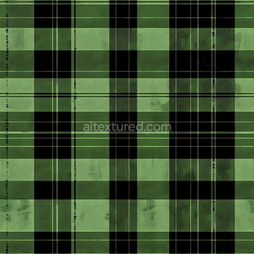 Seamless 3D Green Plaid Metal PBR Texture with Worn Pattern