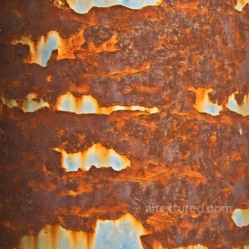 Rusted Metal Texture with Peeling Paint and Holes PBR Surface seamless Rust PBR texture