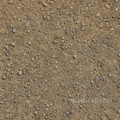 Of Sandy Gravel With Coarse Gravel And Pebble Surface seamless Ground surface PBR texture