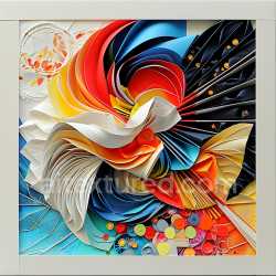 seamless Seamless 3D PBR Texture of Vibrant Origami-Style Animal Pattern with Folded Paper Colors texture 8k free download PBR