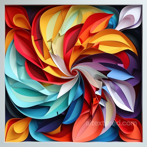 Animal - Seamless 3D PBR Texture Featuring Vibrant Multicolor Origami Petal Patterns texture preview