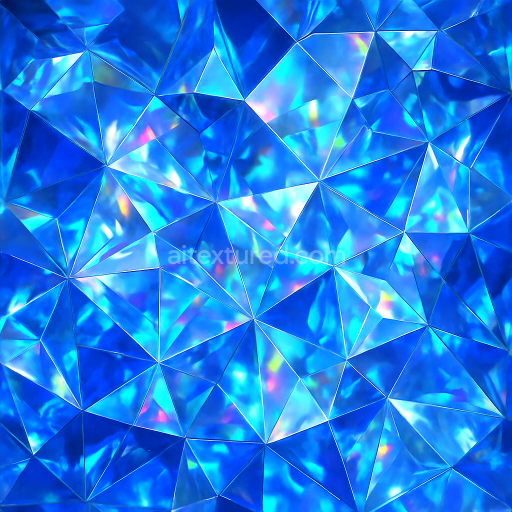 Preview — Seamless 3d texture pbr 8k sapphire prismatic facets with crystal transparency gradient and sparkling light refraction