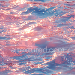 seamless Seamless 3D Water PBR Texture Featuring Soft Waves and Pink Sunset Reflections texture 8k free download PBR