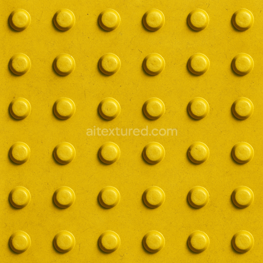 Seamless 3d texture pbr 8k tactile plate with tactile bumps on yellow safety metal surface