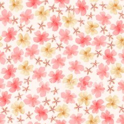 seamless Seamless 3D PBR Watercolor Cherry Floral Pattern Fabric Texture in Pink and Beige texture 8k free download PBR