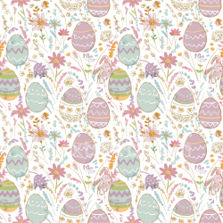 seamless Seamless 3D PBR Easter-themed Digital Paper Texture with Pastel Eggs and Floral Elements texture 8k free download PBR