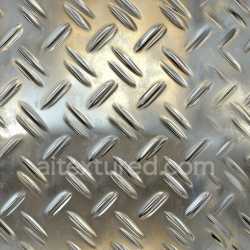 seamless Seamless 3D PBR Texture of Shiny Steel Diamond Plate with Reflective Embossed Pattern texture 8k free download PBR