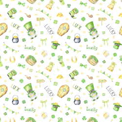 seamless Seamless 3D PBR St Patrick Digital Paper Texture with Lucky Clover and Festive Icons texture 8k free download PBR