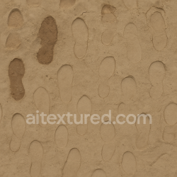 seamless Seamless 8k PBR 3d Texture of Dry Muddy Footprints with Footprint Cracking texture 8k free download PBR