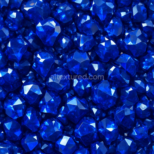 Seamless 3d texture pbr 8k of deep blue azurite with crystal clusters and reflective gem facets showing sparkling shimmer