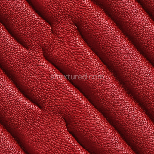 Seamless 3D Red Pebbled Grain Leather PBR Texture with Folded Detailing
