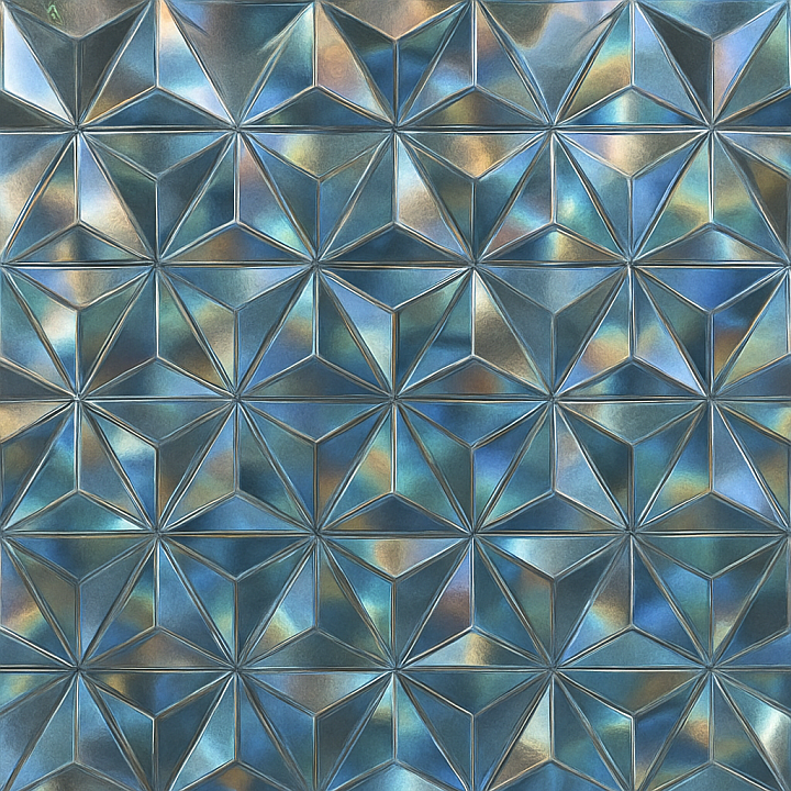 Prismatic Glass Triangular Facets seamless PBR texture preview