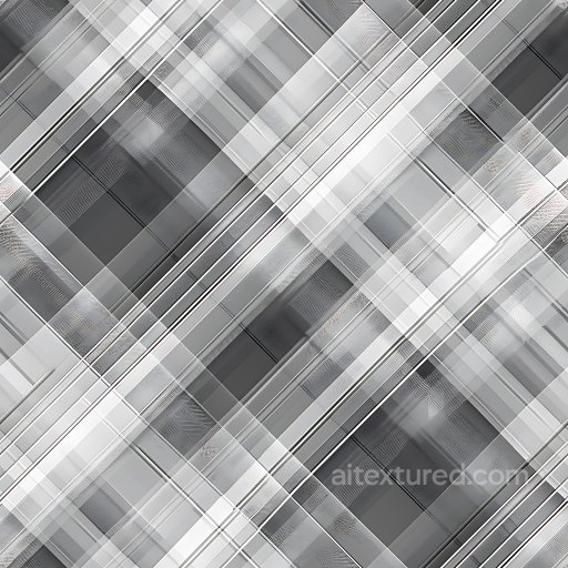 Seamless 3D PBR Texture of Gray Scale Abstract Geometric Plaid Fabric texture preview