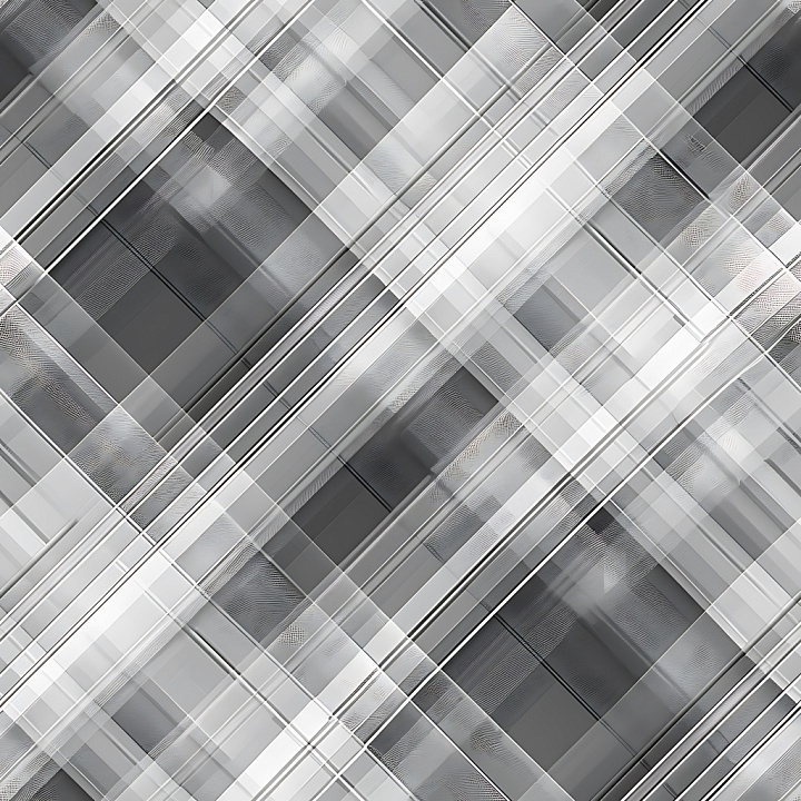 Metal Featuring Plaid Geometric Pattern in Monochrome Shades seamless PBR texture preview