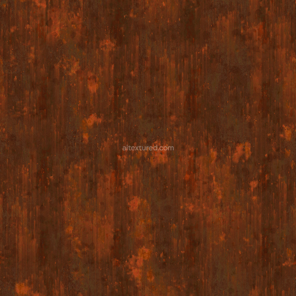 Seamless rust PBR texture with rich orange and brown tones