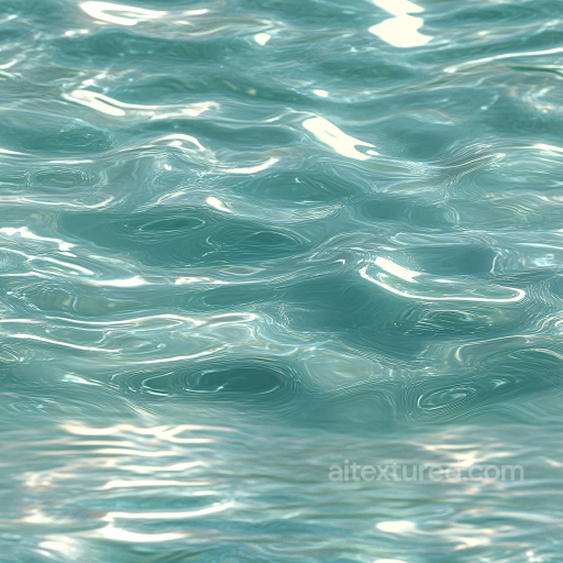 Realistic Shallow Ocean Water Seamless Texture with Soft Ripples and Highlights seamless Water PBR texture