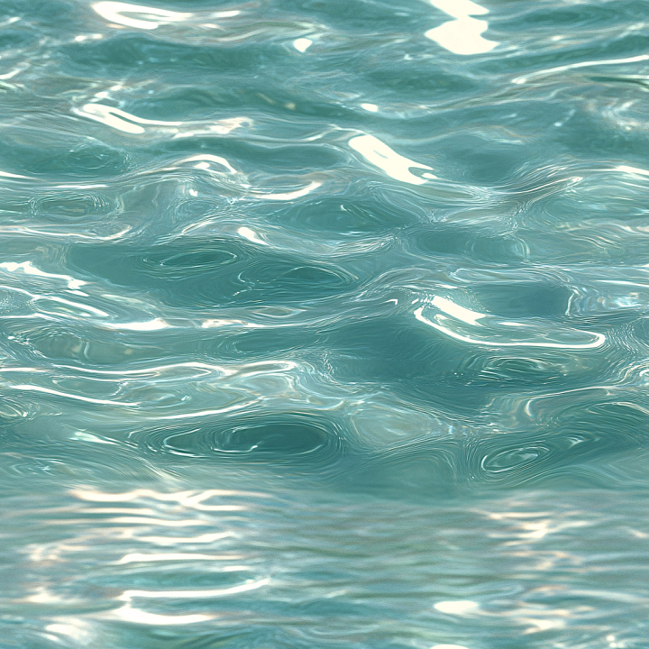 Realistic Shallow Ocean Water with Soft Ripples and Highlights seamless PBR texture preview