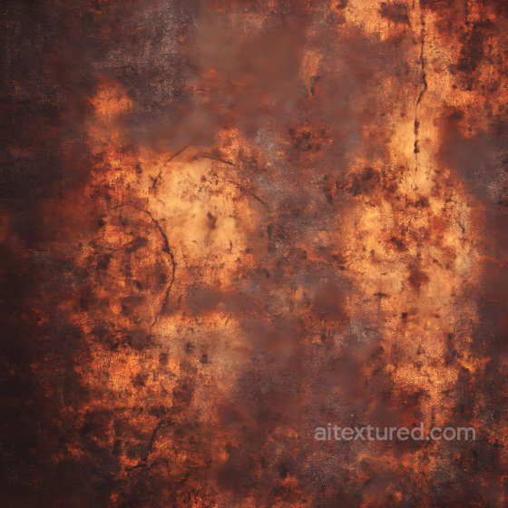 Rusty Metal PBR Texture with Deep Cracks and Corrosion Rust texture preview