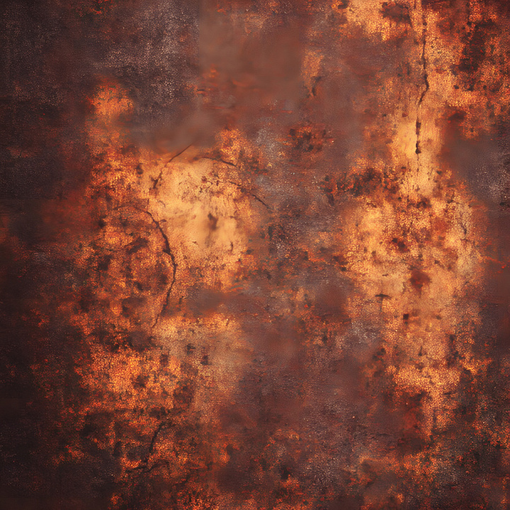 Rusty Metal with Deep Cracks and Corrosion seamless PBR texture preview