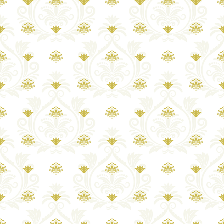 White and Gold Baroque Fabric with Elegant Floral Pattern seamless PBR texture preview