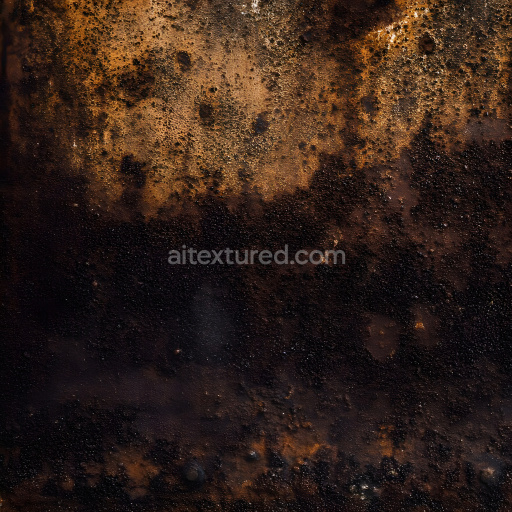 Seamless 3D PBR Rusted Metal Texture Featuring Cracked Holes and Corroded Pitting