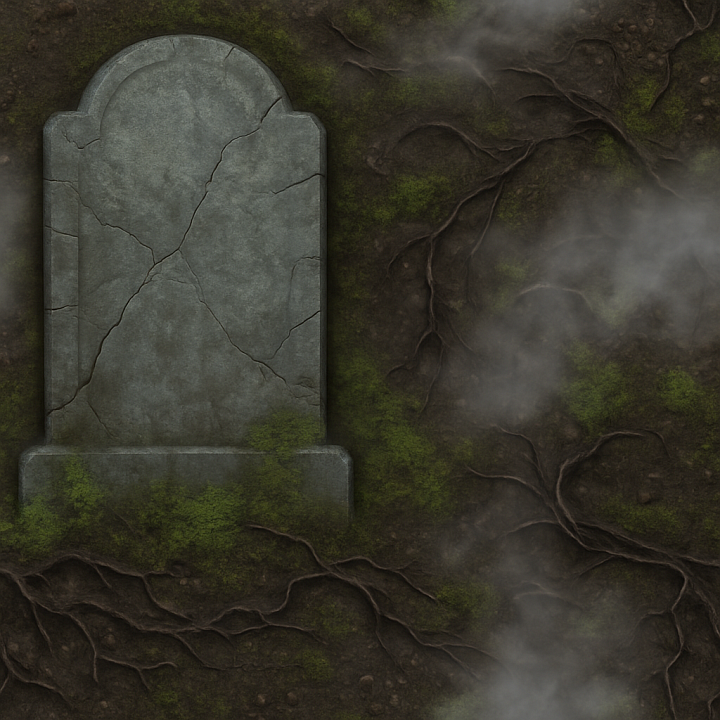 Graveyard Stone With Tombstone Cracks And Mossy Stone Patches seamless PBR texture preview