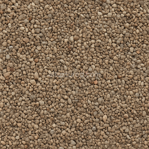 Seamless 3d texture pbr 8K of natural gravel mix with small stones and earthy tones