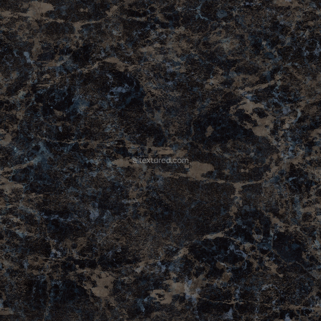 Seamless dark marble PBR texture with intricate details