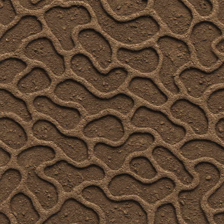 Patterned Soil seamless PBR texture preview