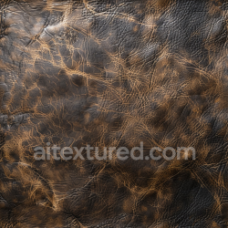 seamless Seamless 3D PBR Cracked Distressed Brown Leather Texture with Visible Wrinkles and Wear texture 8k free download PBR