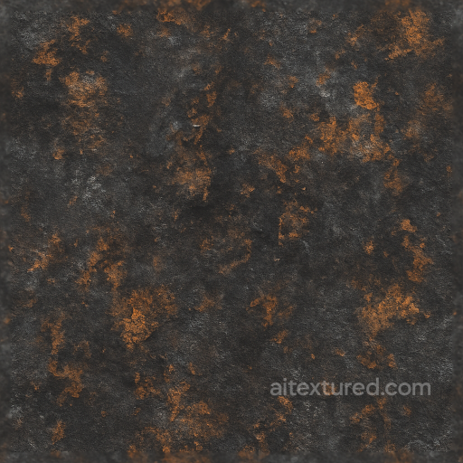 burnt metal with fire residue PBR 8K surface seamless Fire PBR texture