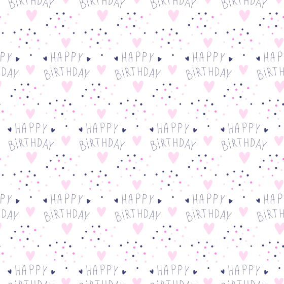 Fabric Texture Featuring Pink Hearts and Happy Birthday Script Birthday texture preview