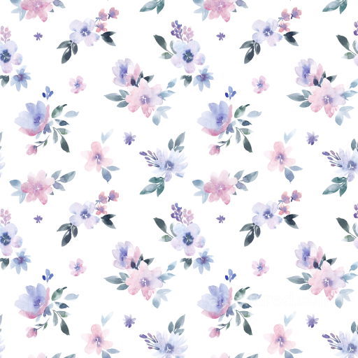 Wild Flower Texture of Soft Pastel Floral Watercolor Pattern seamless Wild Flower  PBR texture