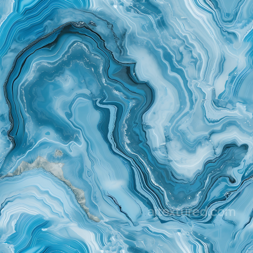 Azul Macaubas Blue Marble PBR Texture with Fluid Veins seamless Marble PBR texture