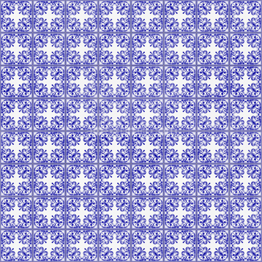 Tiles Seamless Pbr Texture Blue Decorative Pattern Matte High Quality