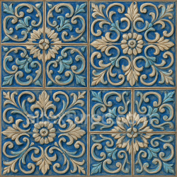 seamless Ornate Glazed Ceramic Tile Texture Seamless 1024X1024 texture 1024x1024 free download PBR