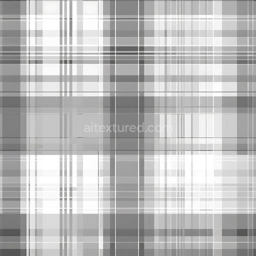 Seamless 3D Metal Plaid Panel PBR Texture in Grayscale