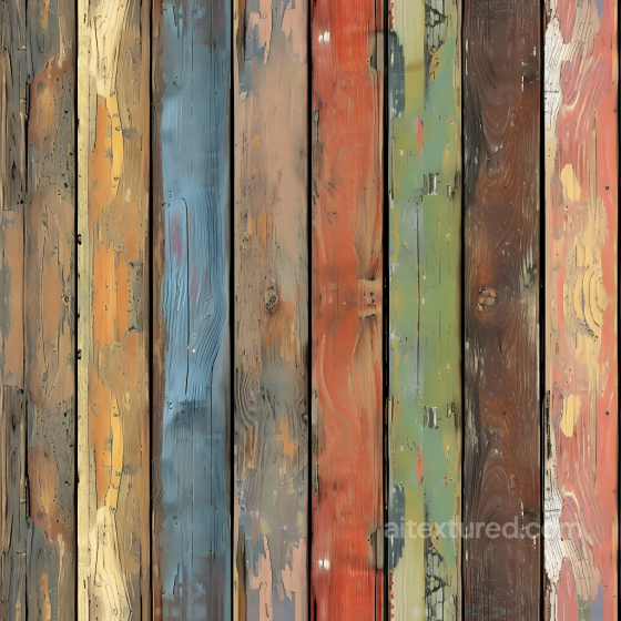 Rustic Painted Wood Planks Seamless Texture with Weathered Patina Wood texture preview