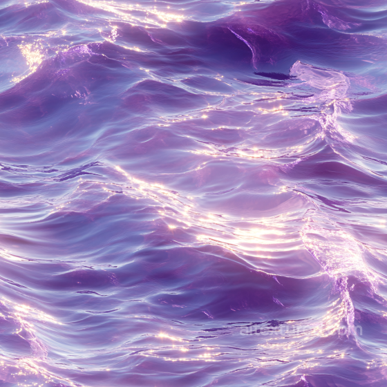 Stylized Purple Ocean Surface PBR Water Texture with Shimmering Highlights Water texture preview