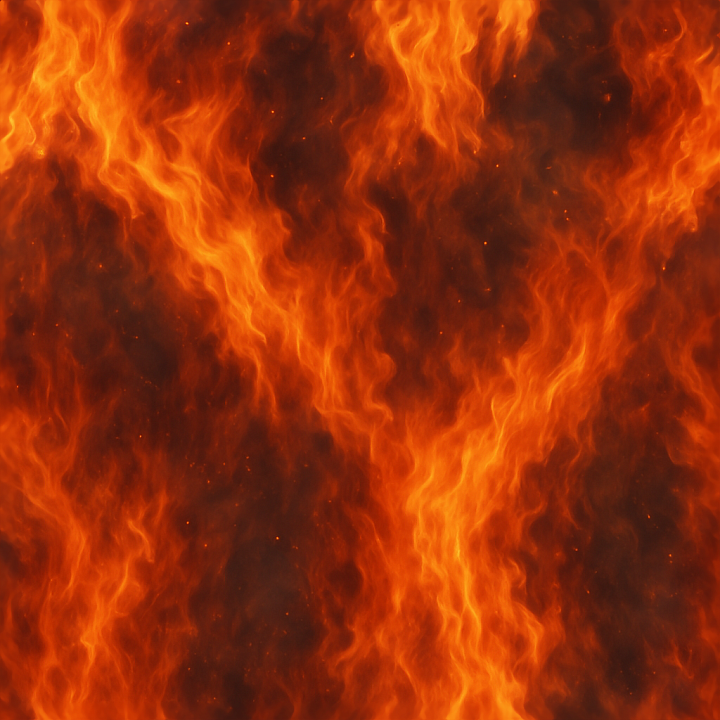 Wildfire Flame Tongues With Fire Crackle And Smoke Curl seamless PBR texture preview
