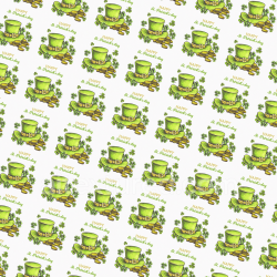 seamless Seamless 3D PBR Texture Featuring St Patrick's Day Green Hat and Gold Coins Pattern texture 8k free download PBR